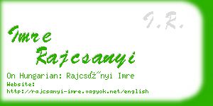 imre rajcsanyi business card